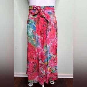 BECCA by Rebecca Virtue Floral Sheer Skirt Casual Beach Cover-Up Size M/L